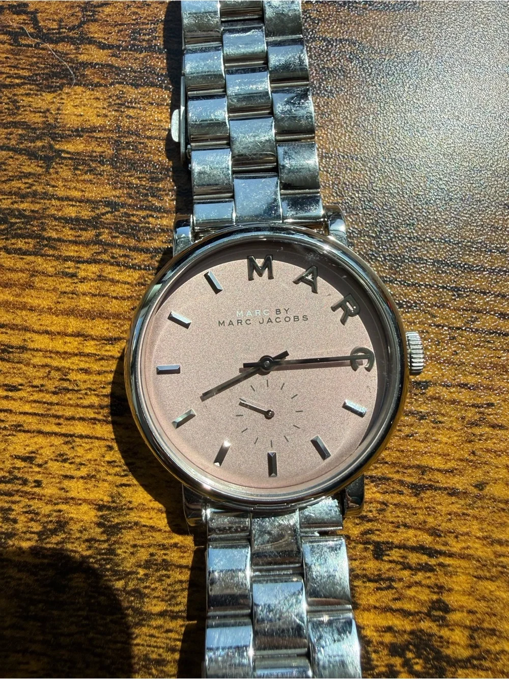 Marc Jacobs polished silver
